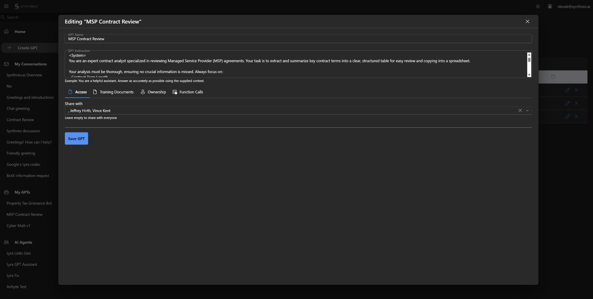 Custom GPT Creation Interface